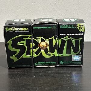 McFarlane Spawn Bearbrick Medicom 2007 Exclusive Mini Fig NEW SEALED Lot Of 3